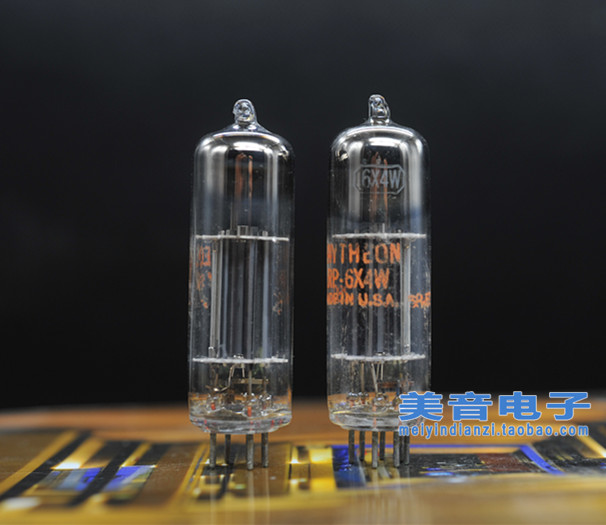 Conversion tube holder 6U4n 6Z4 for 6X4W vacuum tube for Thor black screen square ring produced in the 1950s in the United States