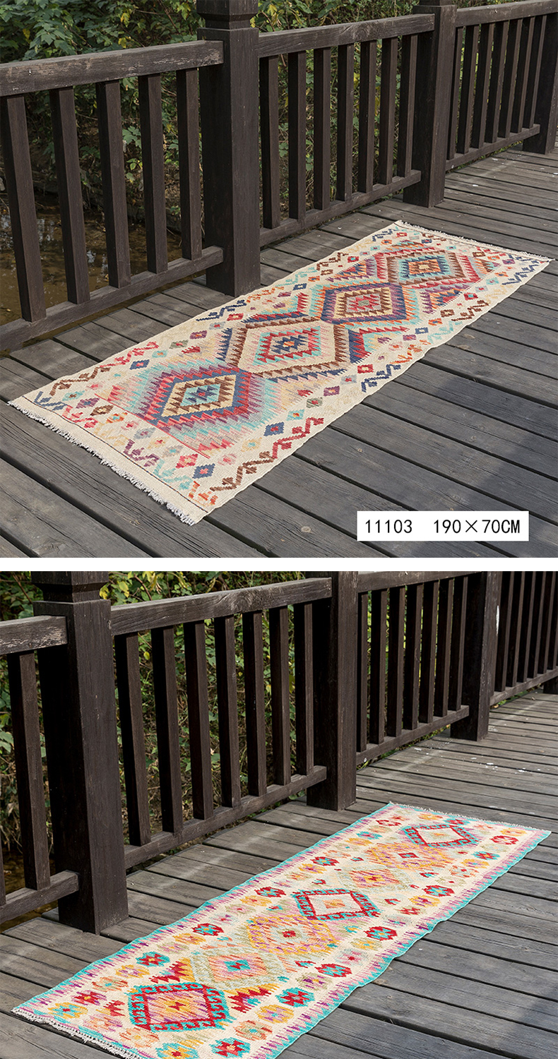 Hương vị thị giác Pakistan nhập khẩu Kilim Bohemian phong cách dân tộc Bắc Âu thảm phòng khách hiện đại - Thảm thảm ngủ văn phòng