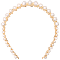 Pearl headband female hairpin Internet celebrity high-end versatile French retro style going out with high skull top showing face small headband headwear