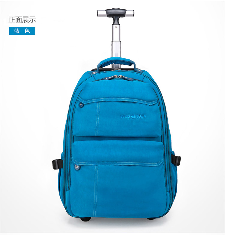 New Oxford Spinning Computer Pull-Lever Bag Double Shoulder Bag Student School Bag Travel Bag One-way Wheel Pull Rod Bag Mezzanine