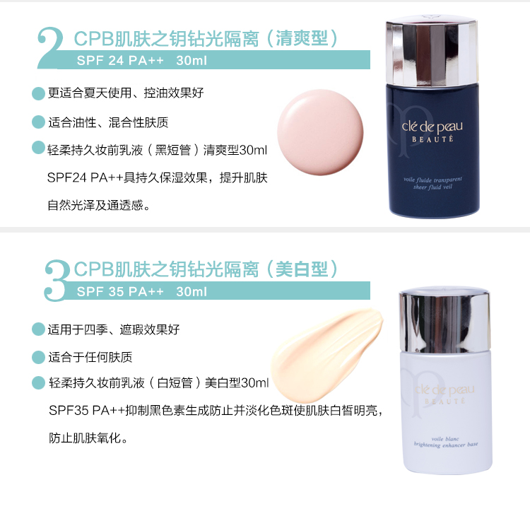 CPB / Skin Keys Khoan Light Isolation Làm mới Loại dưỡng ẩm Kem làm sáng kem che khuyết điểm nars
