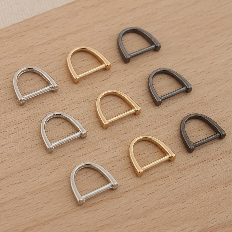 Internal diameter 10mm Raced D buckle suitable for 5 Number of Raced D ring light gold alloy material 6840