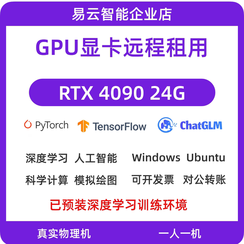 Remote Rental of a 3090 Gpu Graphics Card for Exclusive Use on a Remote Physical Computer for Deep Learning and Ai Artificial Intelligence Training