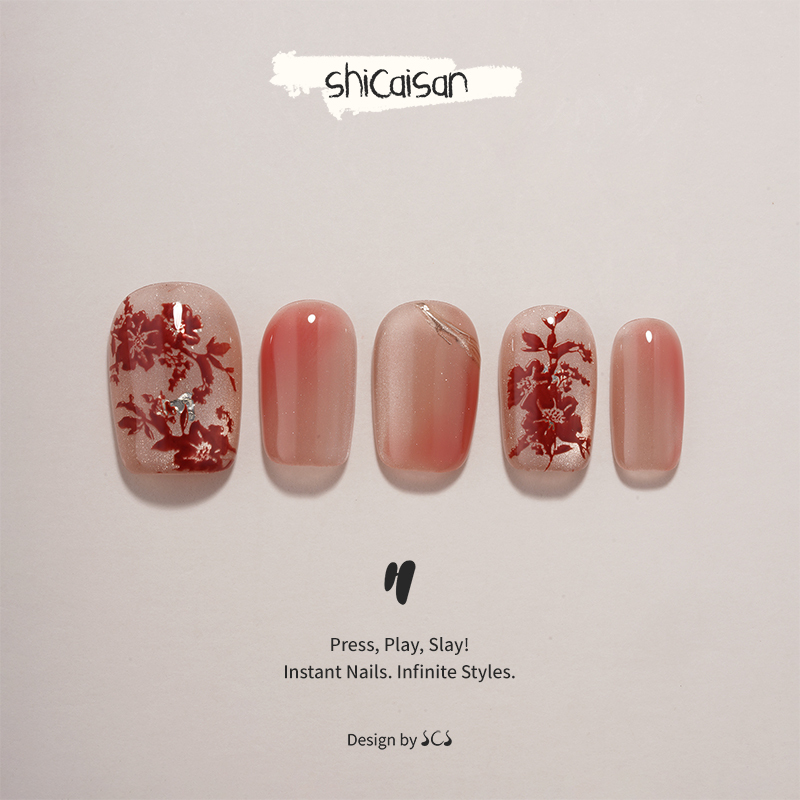 Ten Colors Three【Plum Wine】Handmade Wearable Nails 2026 Short Style High-End Plum Color Gilded Cat Eye Manicure Ten Colors Three【Plum Wine】Handmade Wearable Nails 2026 Short Style High-End Plum Color Gilded Cat Eye Manicure