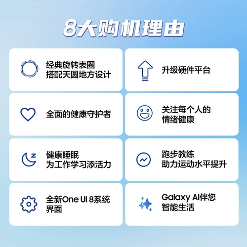 Samsung/Samsung Galaxy Watch8 Классические умные часы Bluetooth LTE версия спортивный мониторинг жира в организме/кислорода в крови/артериального давления, адаптированный для Samsung втрое