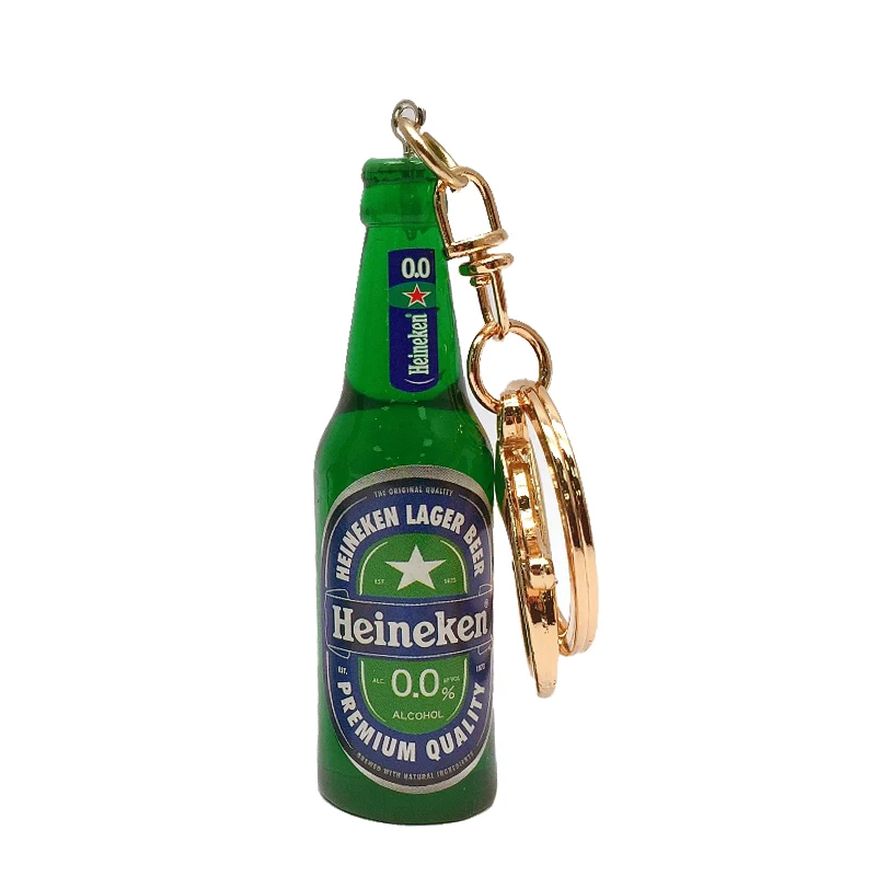 Симулированное пиво Heineken брелок, смоляной напиток в форме кувшина, творческий кулон, голландский Heineken брелок
