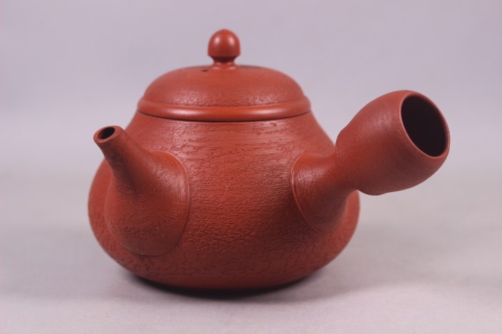 常滑 村田 益規 朱泥 急須 茶注 横手 茶器 煎茶器 茶道具 煎茶道具