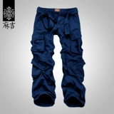 Мужские летние дорожные штаны, свободный прямой крой, большой размер