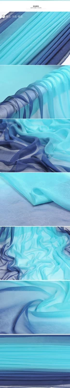 [Gradient thực sự Georgette 49-72] vải lụa màu rộng rắn tằm Vải georgette lụa - Vải vải tự làm vải thun co giãn