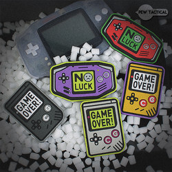 PEWTAC 'Game Over' Bad Luck' GB 모델 PVC 매직 배지 사기 배지 완장 벨크로