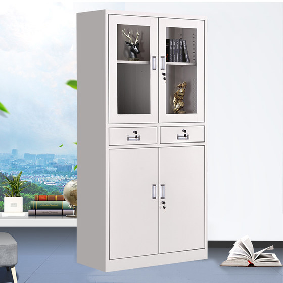 Middle two bucket office tin cabinet file cabinet drawer with lock data file cabinet credential cabinet storage bookcase