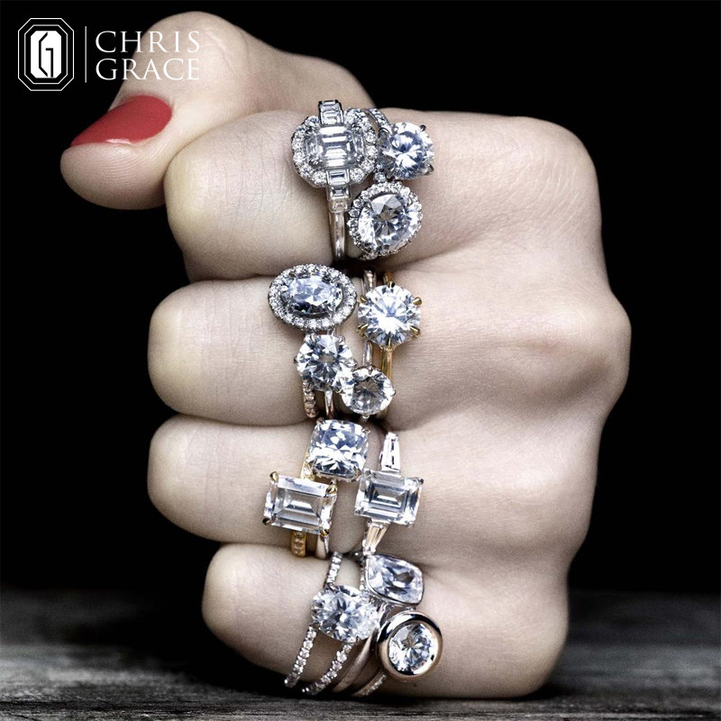 High Cloud Imports Quality GIA Naked Drilling Courting Wedding Engagement Drill Ring Female custom 1 carat 50 points 30 South African Diamonds-Taobao