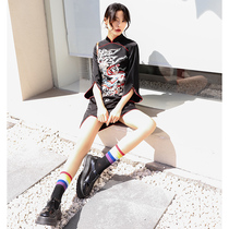 Improved cheongsam young girl 2020 spring and summer little short fashion vintage women Chinese style dress