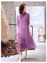 Improved cheongsam long elegant female young girl Republic of China retro fashion Chinese style womens dress dress