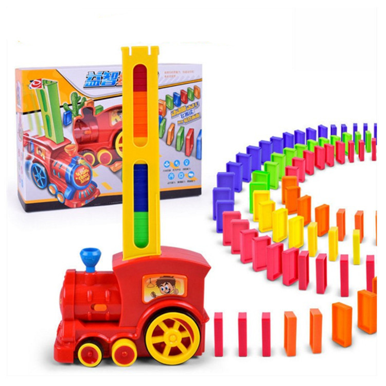 Dominoes train electric automatic placement of dominoes 3-6-year-olds Puzzle Licensing Little Train Toys-Taobao