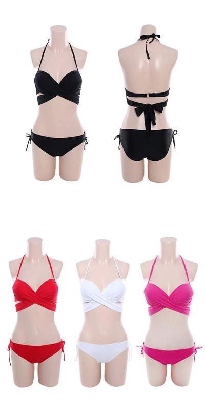 CAGUBO thép tấm ngực ngực tụ tập eo cao che bụng chia váy bikini Hàn Quốc áo tắm nữ nóng bỏng - Bikinis