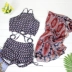 Cặp đôi áo tắm CORTUBO phù hợp với bikini ba mảnh nữ chia nhỏ bảo thủ ngực nhỏ tụ tập quần đi biển nam - Vài đồ bơi Vài đồ bơi