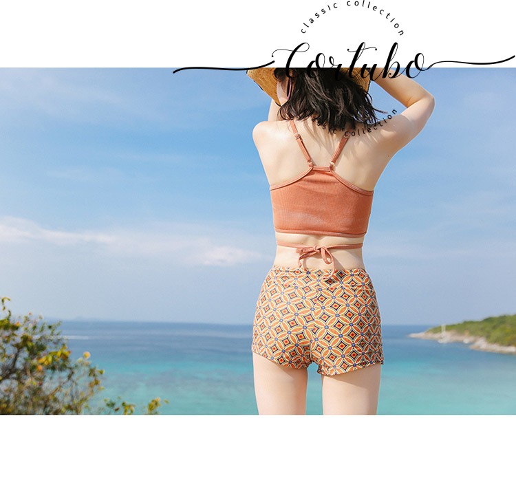 CORTUBO vài bộ đồ bơi nữ chia ba mảnh che bụng quần thon váy bảo thủ boxer áo tắm nam cát - Vài đồ bơi 	đồ đi biển cho cặp đôi