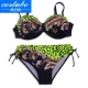 CORTUBO Bikini C D E F Cúp Ngực Lớn Bikini Có Gọng Gọng Gọng Áo Tắm Lớn Mỡ Tam Giác MM - Bikinis