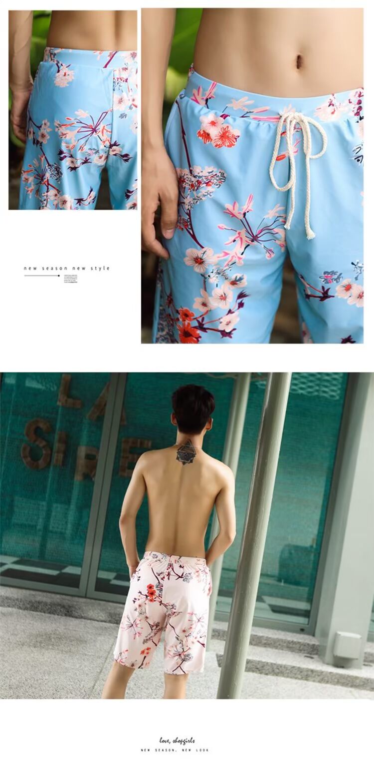 Quần đi biển CORTUBO Quần nam bãi biển Quần yếm bảo thủ mới Thể thao Giải trí Spa Đồ bơi nam - Nam bơi đầm đồ bơi trẻ em nam