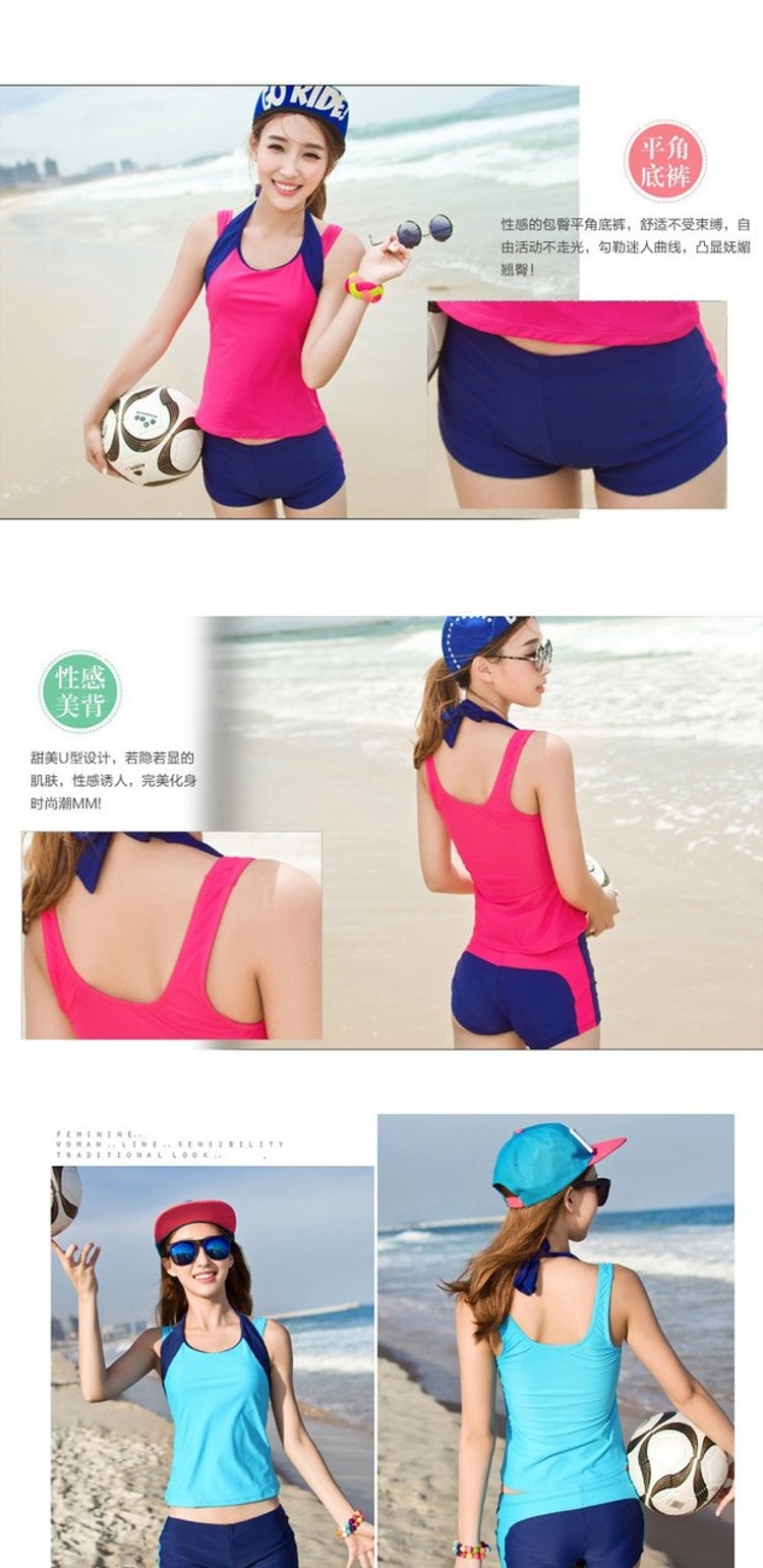 CORTUBO Thời trang Hàn Quốc thể thao mùa xuân nóng bỏng chia áo tắm nữ đơn giản ngực nhỏ thon thả sinh viên tự bảo thủ - Bộ đồ bơi hai mảnh áo tắm 2 mảnh cạp cao