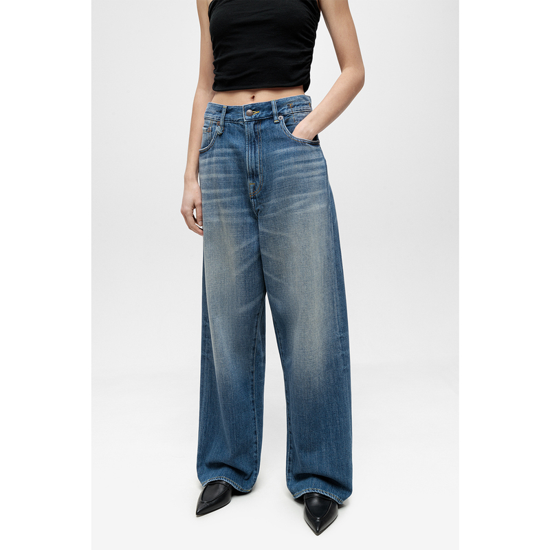 New York, Usa 13 2026Ss Venti Jean Vintage Distressed Wide-Leg Jeans, Unisex Style