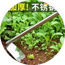 German quality agricultural tools long-handled stainless steel hoe thickened all-steel rake digging soil growing vegetables weeding and plowing