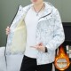 Winter Fleece-Lined Thickened Jacket for Men, Trendy and Stylish, Hooded Color-Blocked Full-Print Loose-Fitting Youth Jacket
