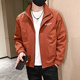 Men's Jacket Spring and Autumn 2025 New Trendy Brand Stand Collar Workwear Jacket Cool Casual Versatile Slim Fit Clothing