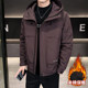 Men's Jacket 2025 Autumn and Winter Loose Trendy Brand Double Cotton Workwear Jacket Warm Thickened Hooded Cotton Coat