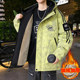 2025 winter new style velvet thickened work jacket hooded Hong Kong style loose youth trendy brand party jacket
