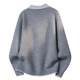 Fake Two-Piece Sweater for Men, Winter 2026 New Style, Loose Thickened Shirt Collar Top, Trendy Brand Base Knitwear