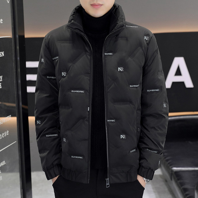 Winter Short down Jacket for Men, Stand Collar, Fashionable, Versatile, Warm, Casual Coat, Youth Trendy Top, Korean Style Men's Clothing