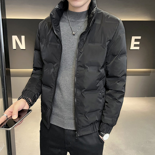 2025 Winter New Men's down Jacket Short Style Trendy Brand Youth Lightweight Stand Collar Warm Casual Coat