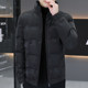 Winter Men's Lightweight Down Jacket 2024 Trendy Stand-up Collar Personalized Embossed Top Fashion Youth Personalized Handsome Jacket