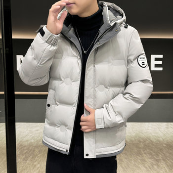 Men's down Jacket Winter 2025 New Genuine Trendy Brand Thickened Short White Duck down Men's Winter Coat with Hood