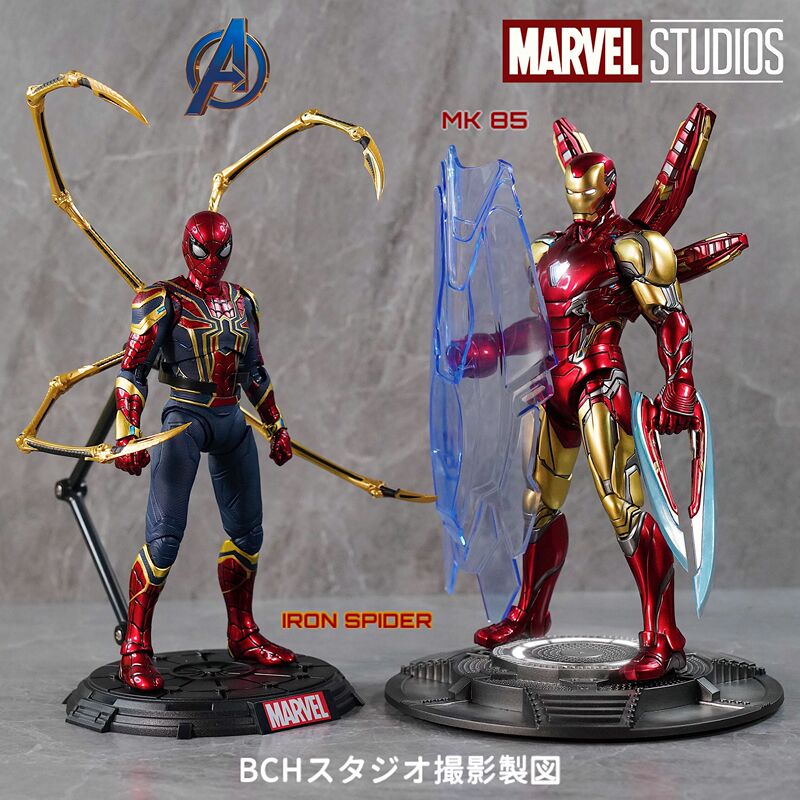 Authentic Migu Marvel Iron Man Mk85 Action Figure Movable Model Ornament Spider-Man Doll Birthday Gift