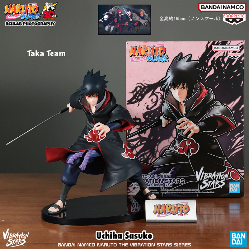 Bandai Vs Naruto Vibration Stars Eagle Squad Uchiha Sasuke Action Figure Ornament Gift for Men