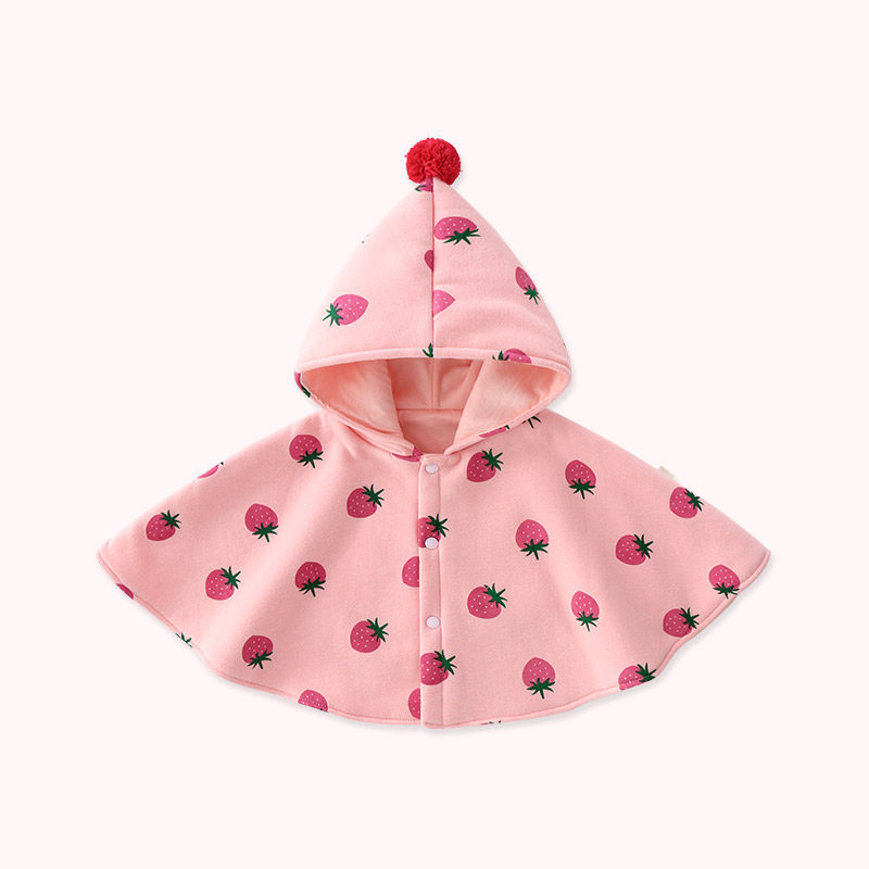 Autumn and winter children's cloak cloak thickened warm female baby foreign style princess shawl out windshield baby coat