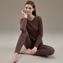 Dingguaguashu velvet thickened autumn clothing long johns cotton sweater womens autumn and winter pure cotton medium thick non-velvet thermal underwear set