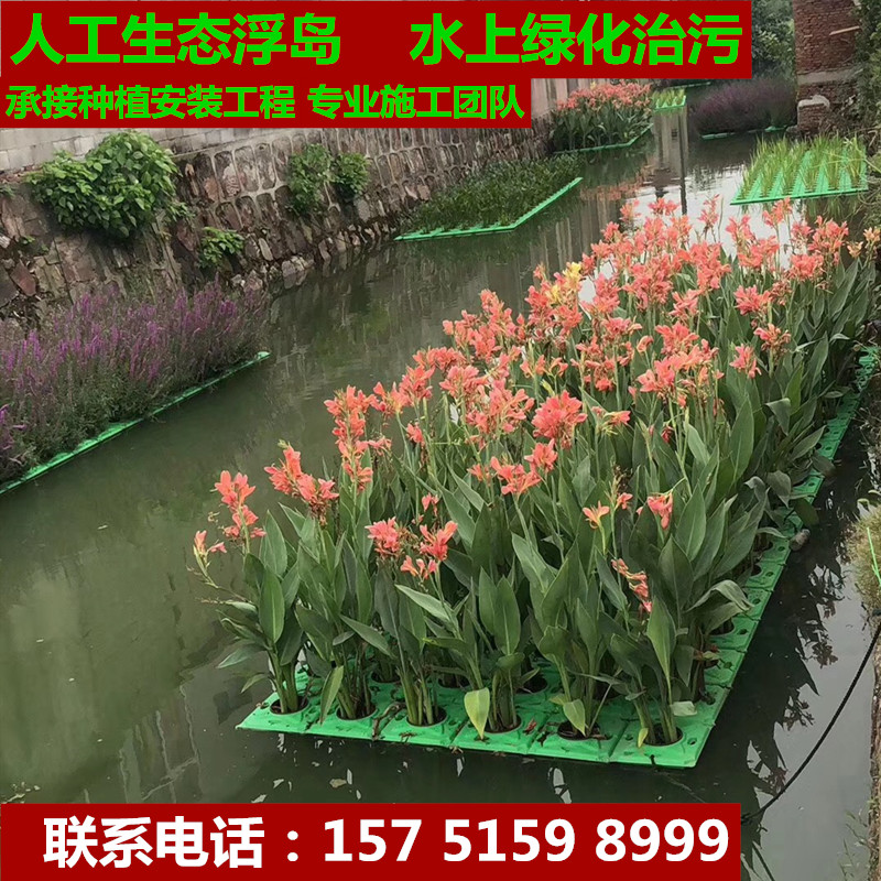 Artificial ecological floating island aquatic plants planting ecological floating bed river water landscape greening floating board to improve water quality