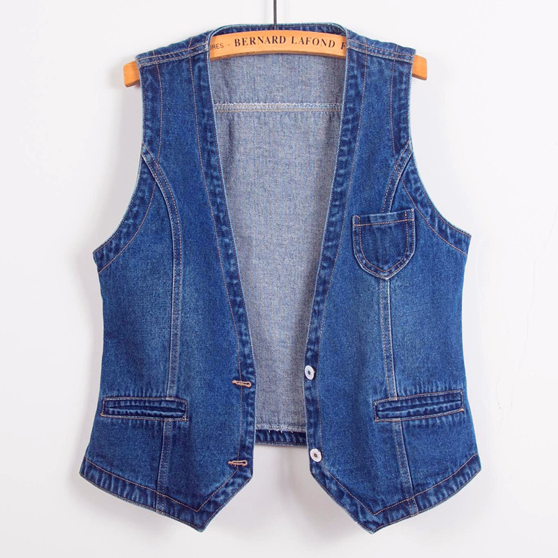 Women's Denim Vest Short Style 2026 New Versatile Slim Sleeveless Jacket Vest Single-Breasted Fashionable Top