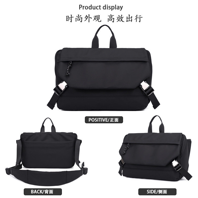 New Summer Functional Crossbody Bag for Men and Women, Trendy Brand Sports Men's Bag, Niche Design Women's Bag, Black Shoulder Bag