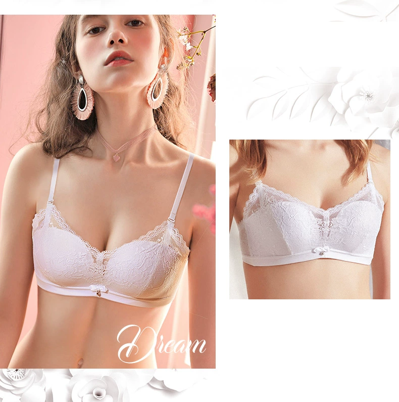 Chạy micro-sexy ren no rims tube top bra chống ánh sáng thu thập vẻ đẹp trở lại đồ lót nữ mềm mại thoải mái bra - Áo ngực không dây