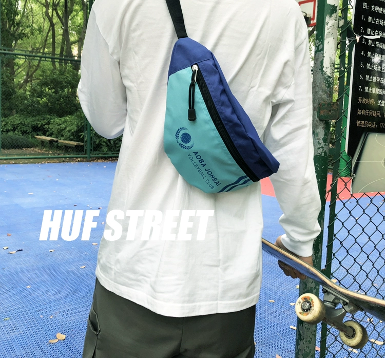 [Giao sản phẩm mới] Màu sắc thời trang đường phố mặc màu sắc trượt ván túi đường phố Unisex - Túi túi đeo hông câu cá