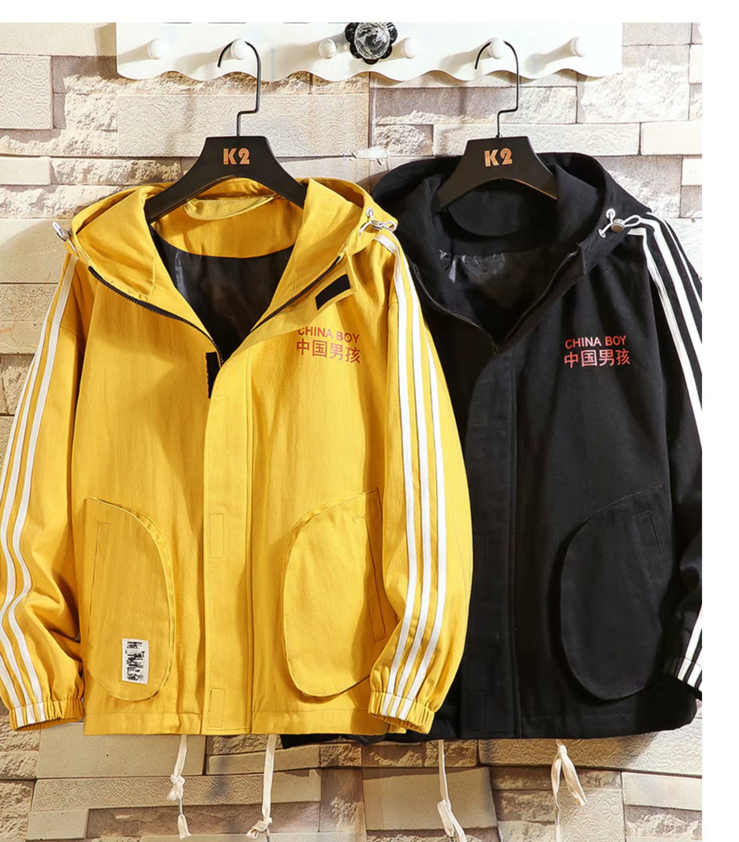 2019 mới mùa xuân và mùa thu thời trang nam áo khoác denim Phiên bản Hàn Quốc của xu hướng áo khoác trùm đầu áo sơ mi cotton lỏng - Cao bồi shop quần jean nam