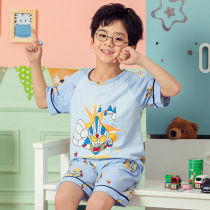 Ottman Sleepy Children Summer Boy Boy Thin suit Home Costume Cartoon CUHK Kid Baby Air-conditioned Room Toddler