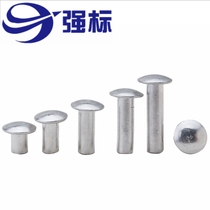 GB873 Large flat head semi-hollow aluminum rivet Flat round head semi-round head rivet￠2 2 5 3 4 5 6