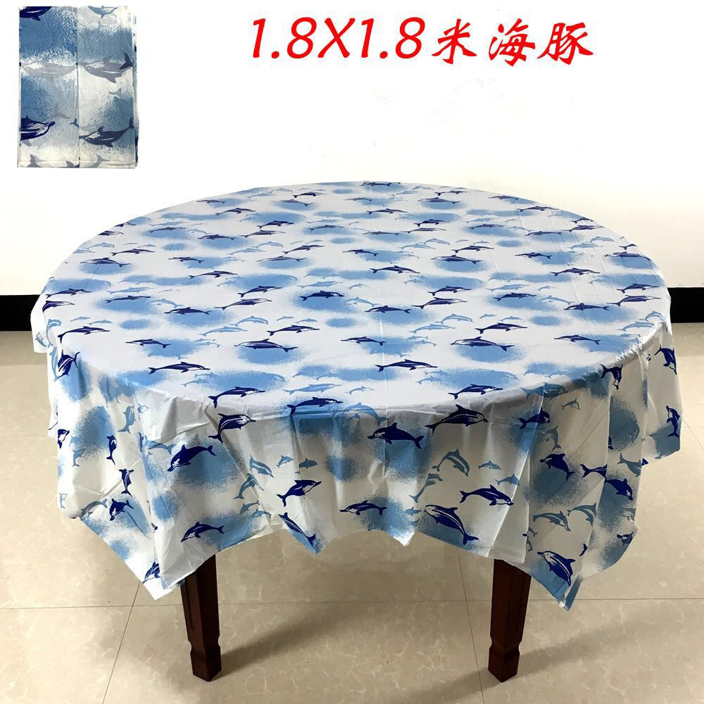Khăn trải bàn tròn dày và dày 80cm không thấm nước dùng một lần khăn trải bàn màu trắng dày bàn nhựa hoa mẫu đơn khăn trải bàn tròn 4 - Các món ăn dùng một lần bao bọc thực phẩm