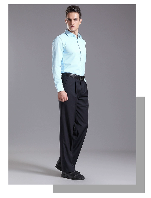 Shuo Sheng Loose Men Dress Men Quần đen và trẻ trung tuổi Quần mỏng Daddy Thoải mái phù hợp với quần Suit đồ tây